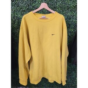 vtg 90s NIKE SWOOSH CREW Sweatshirt xxl // baggy distress comfy gray tag pastel